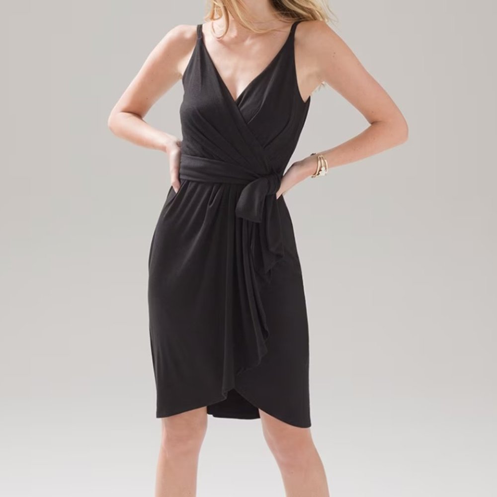 WHBM Sleeveless Black Sandal Dress